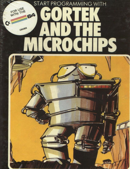 Gortek and the Microchips box art for Commodore 64